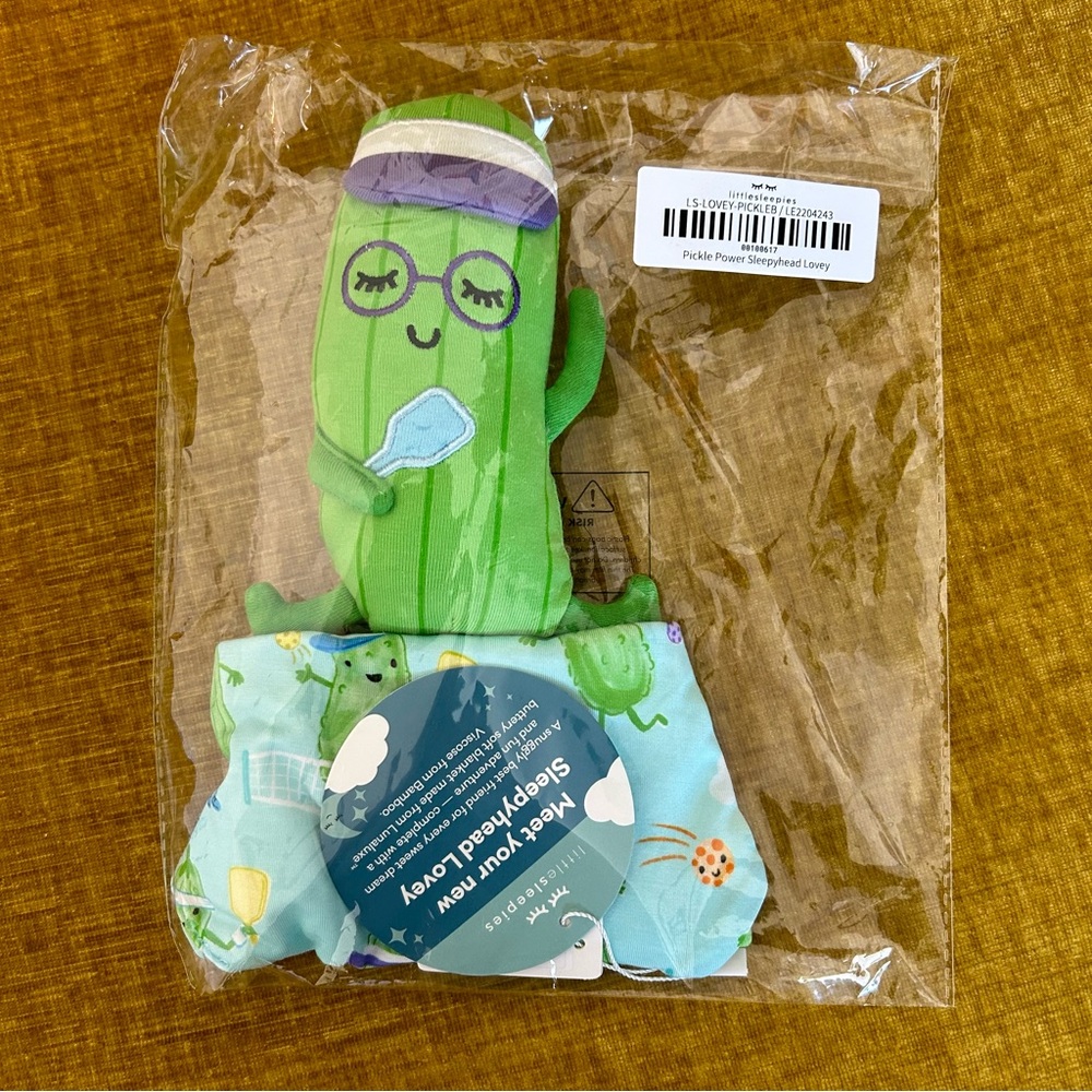 NWT Little Sleepies Piper the Pickle Sleepyhead Lovey